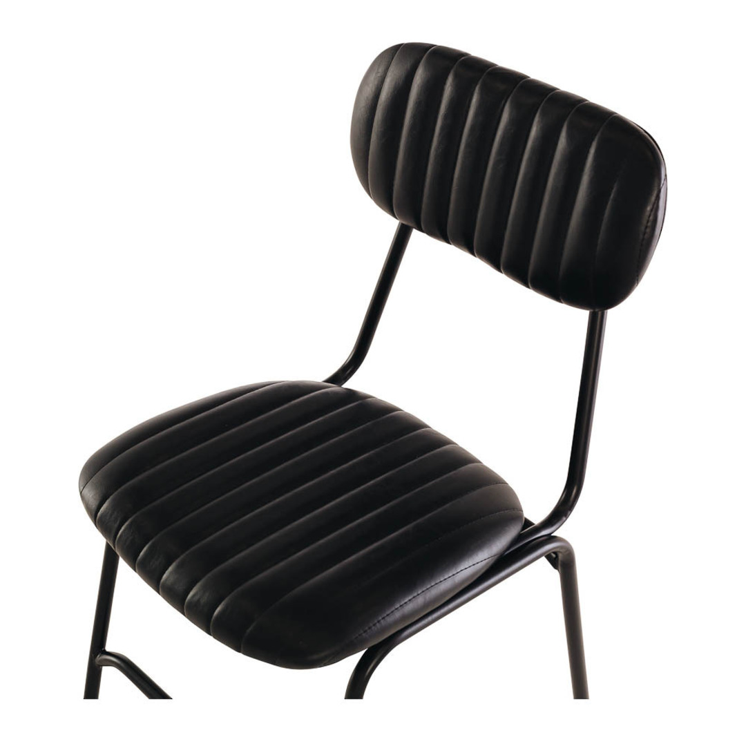 Datsun Dining Chair Vintage Black PU image 4